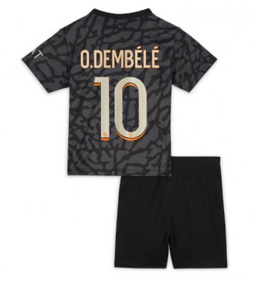 Paris Saint-Germain Ousmane Dembele #10 Koszulka Trzecich Dziecięca 2023-24 Krótki Rękaw (+ Krótkie spodenki)